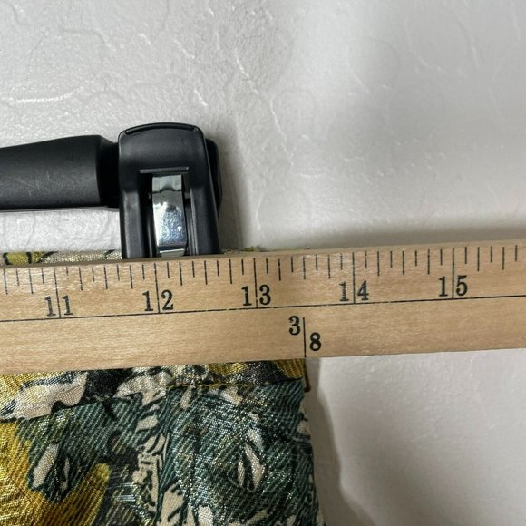 Anthropologie Hemant & Nandita Gold Floral Blooming Jacquard Wide Leg Pants - Picture 7 of 9